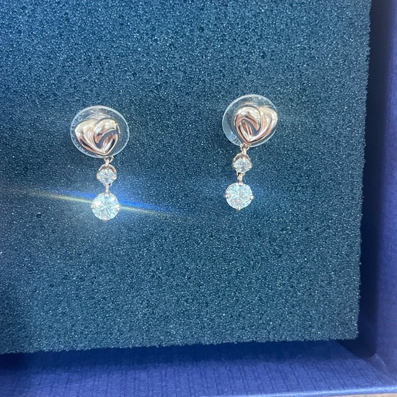 Swarovski life long heart drop earrings - Picture 3 of 5